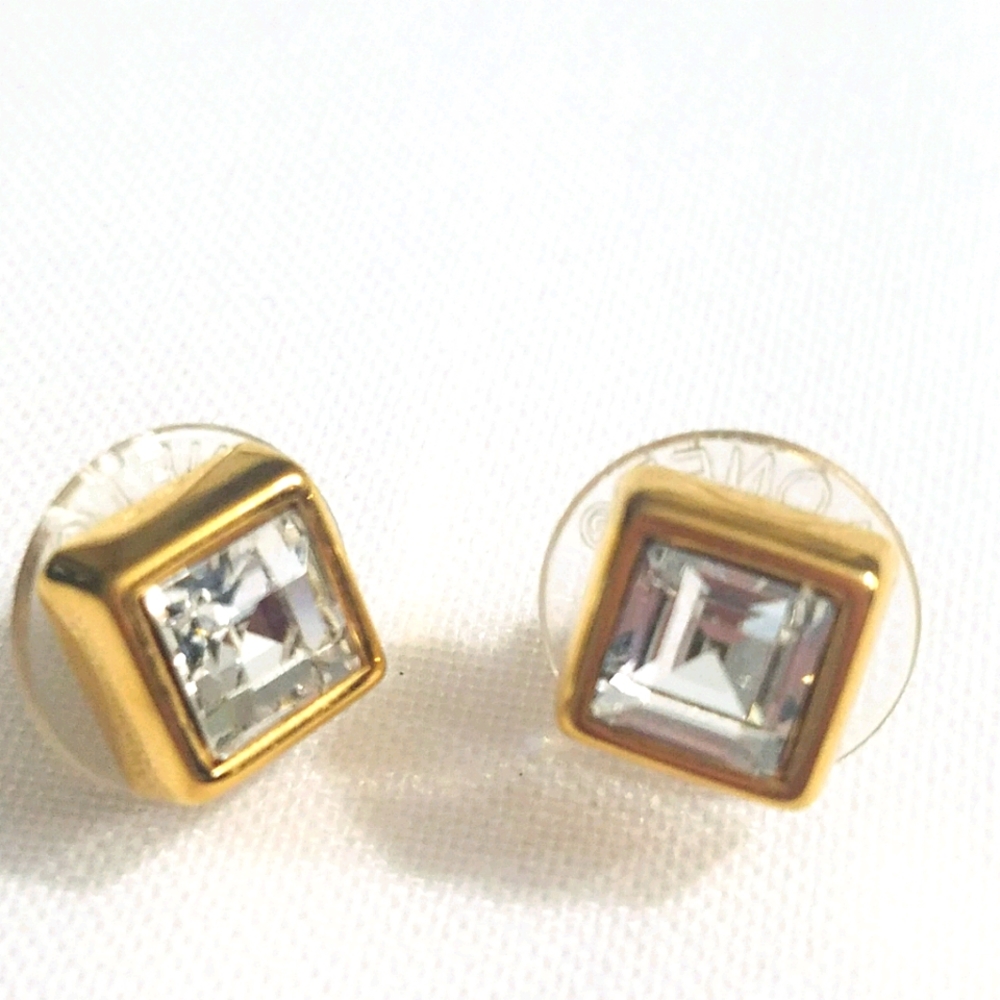 Monet cz diamond earrings